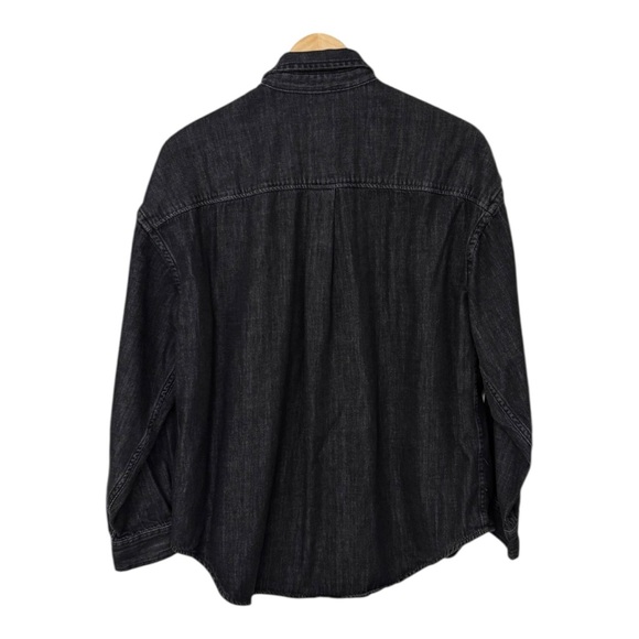 FAHERTY | $158 Sunfair Denim Shirt in Midnight Tide Washed Black, Size Medium - Picture 7 of 15